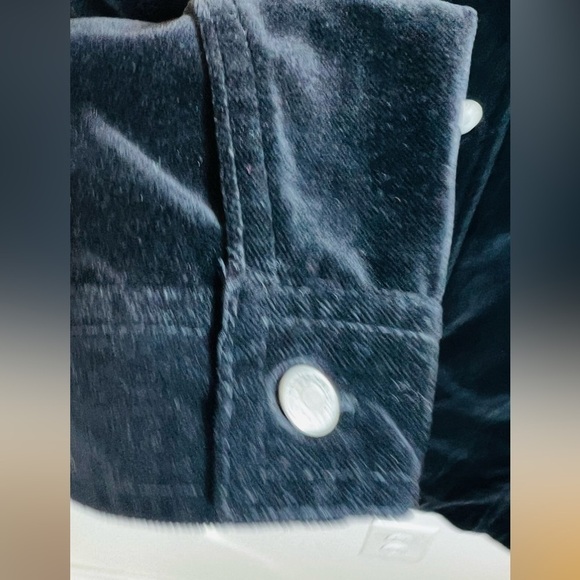 GAP Black Velvet Button Up Tailored Blazer Jacket Collar Size‎ 8 Preppy - Picture 4 of 9